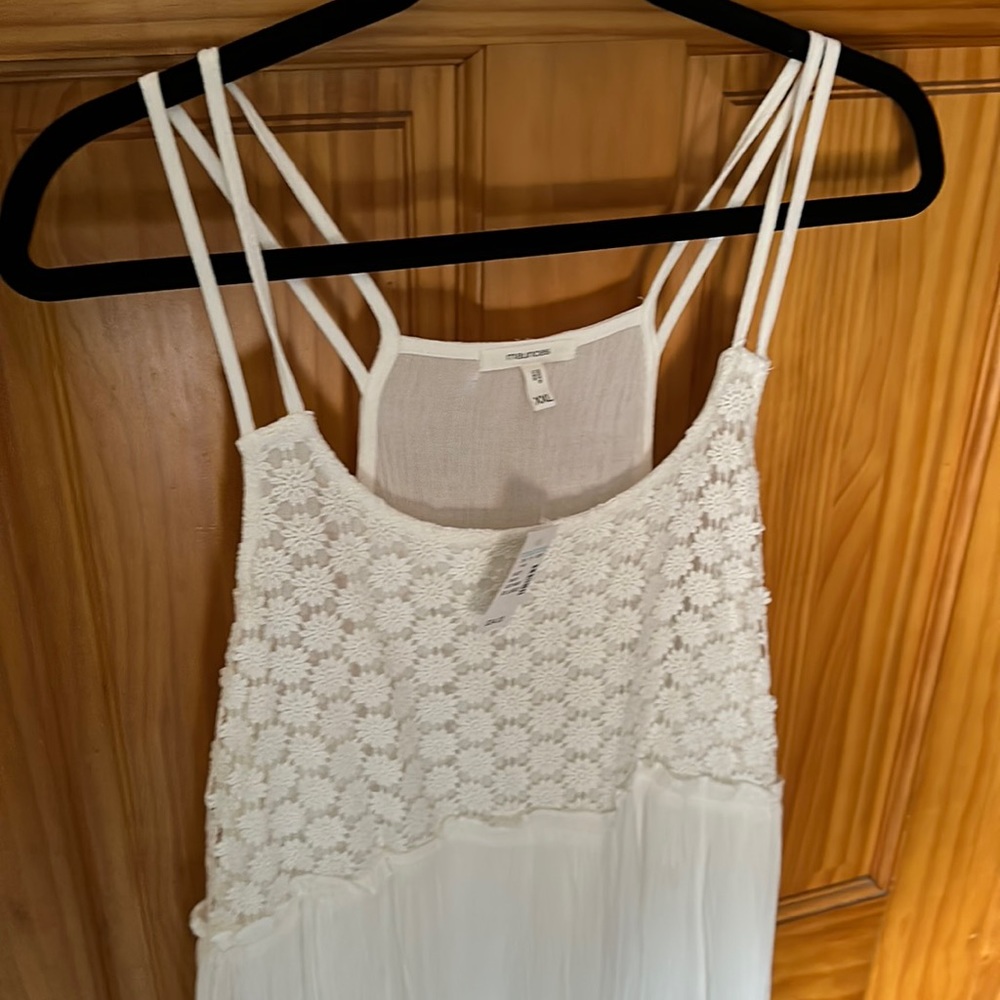 White plus size Maurice’s sun dress